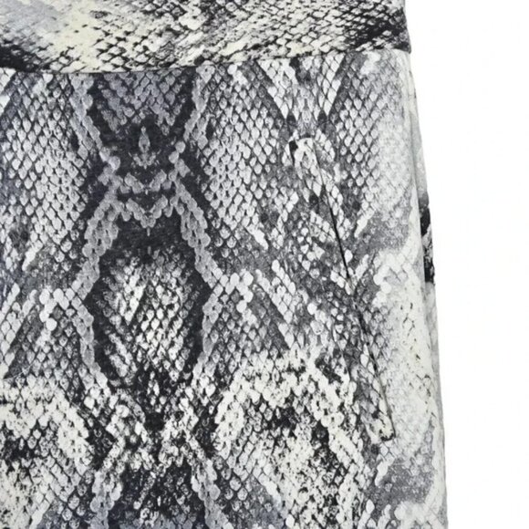 Zara Faux Snakeskin Pants Ankle Trousers Gray White Size Small - Picture 10 of 16